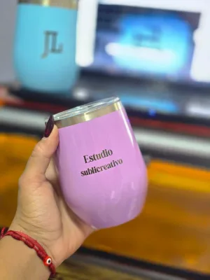 Vaso vinero grabado en láser